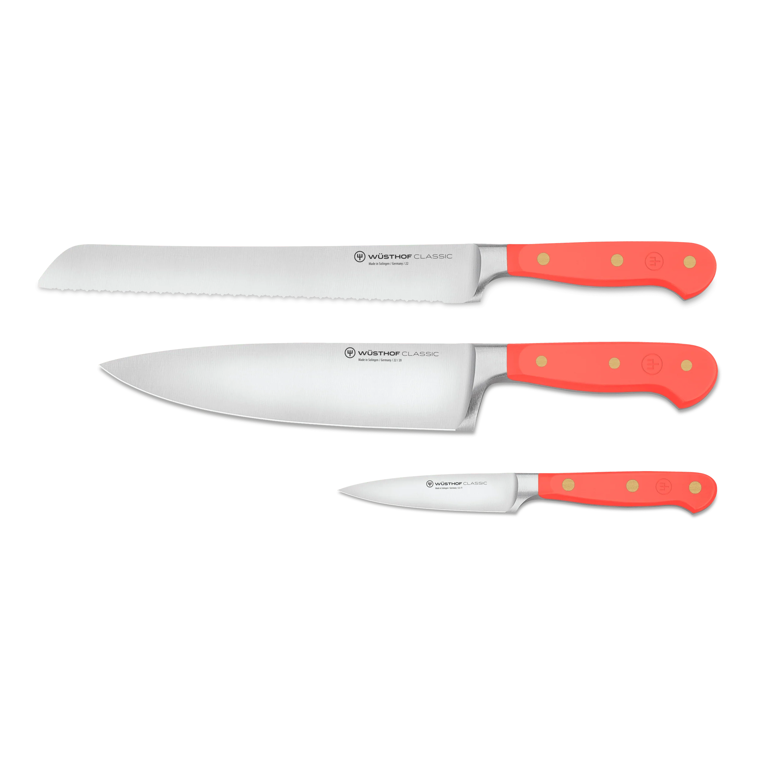 Classic 3-Piece Essential Knife Set - Coral Peach