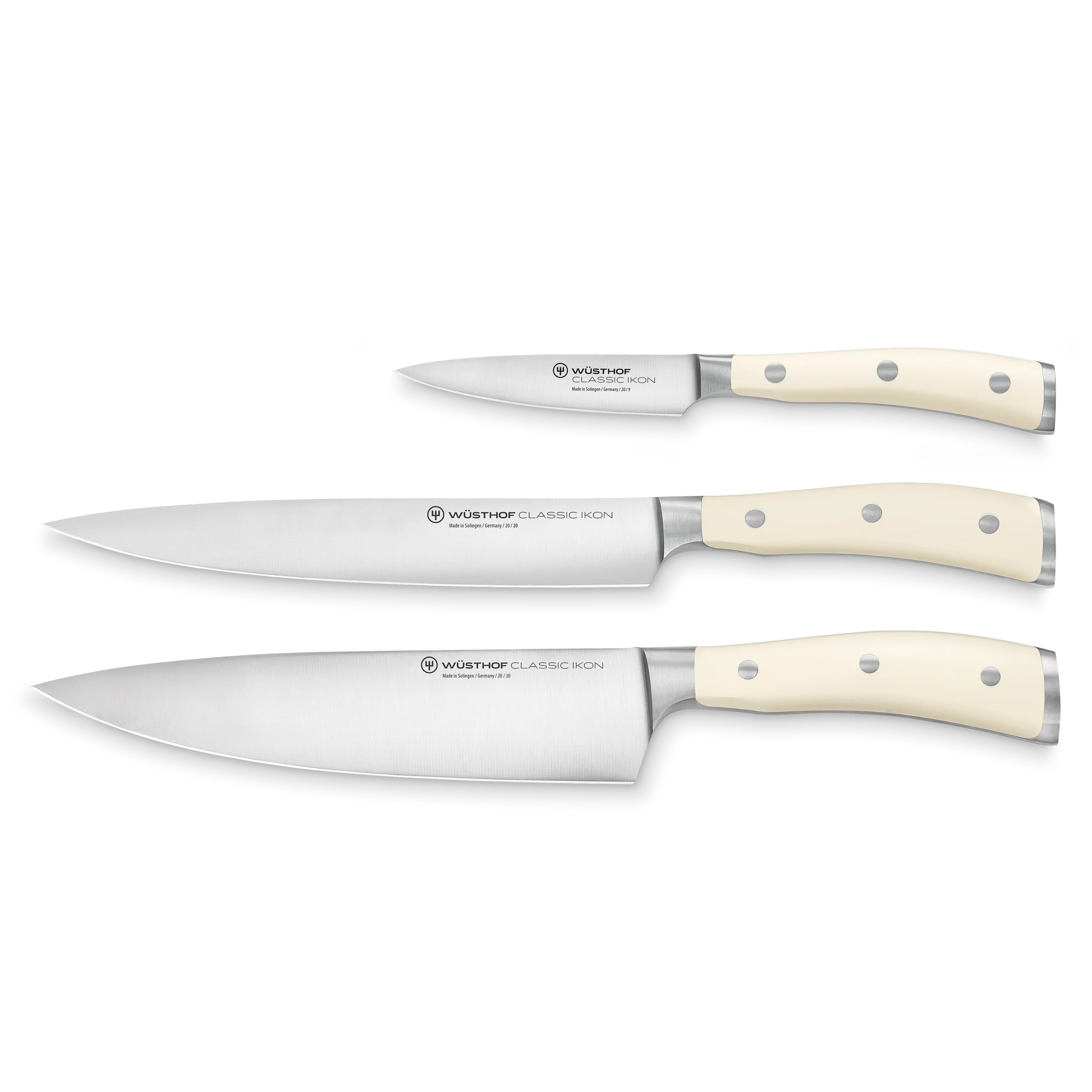 Classic Ikon Crème 3-Piece Chef's Knife Set
