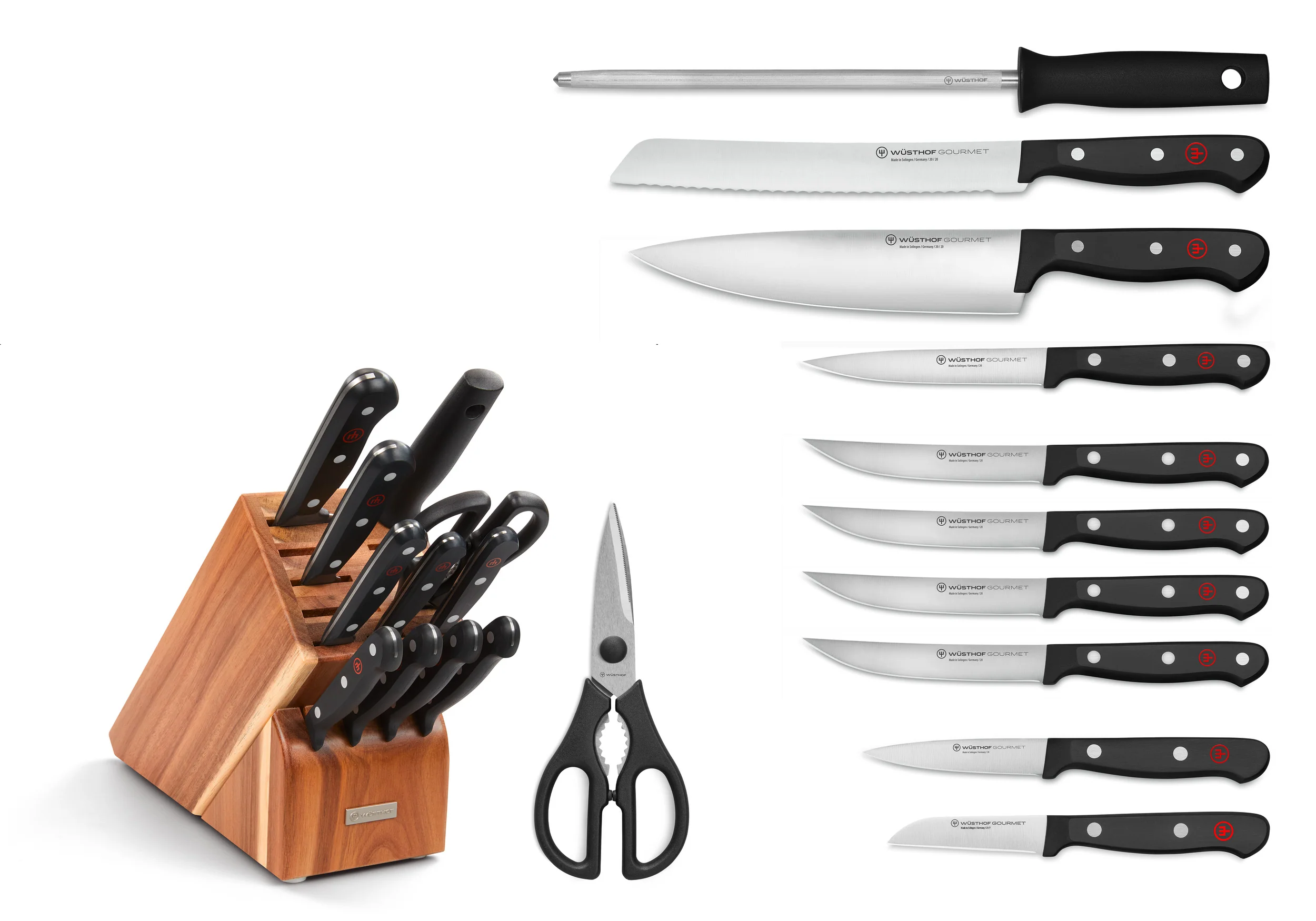 Gourmet 12-Piece Knife Block Set - Image 2