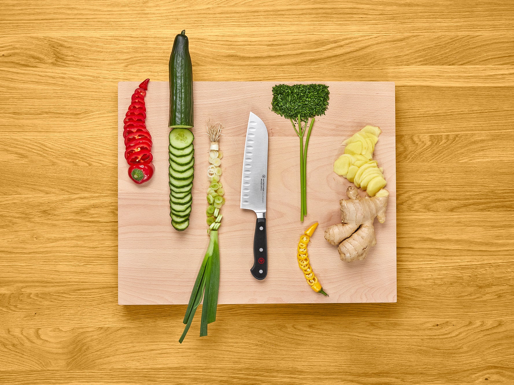 Classic 7" Hollow Edge Santoku - Image 5